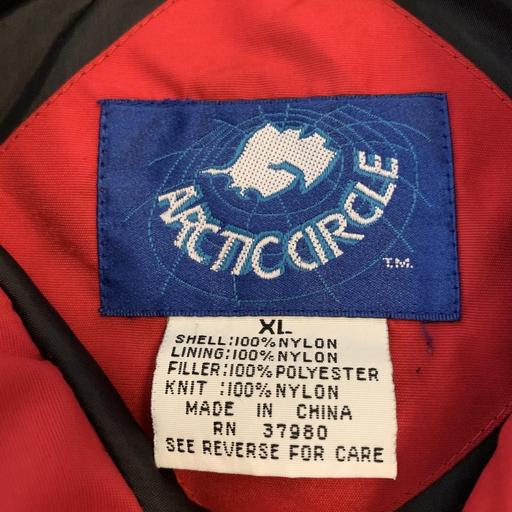 Arctic Circle Jacket Mens XL Red Nylon Bomber‎ Insulated Puffer Winter Coat - Picture 2 of 6